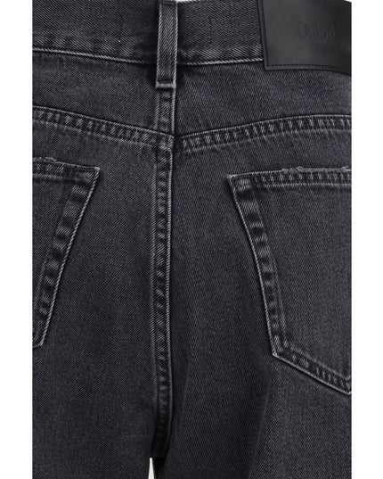 Chloé Black Cotton High-Waisted Jean