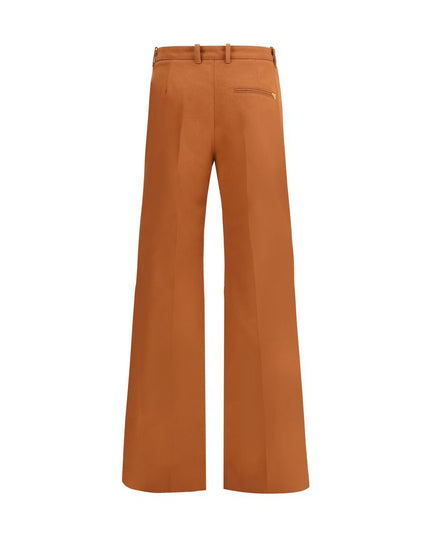 Chloé Brown Cotton Flared Pants
