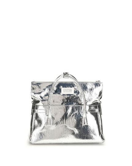 Margiela Silver Calf Leather Bos Taurus Handbag