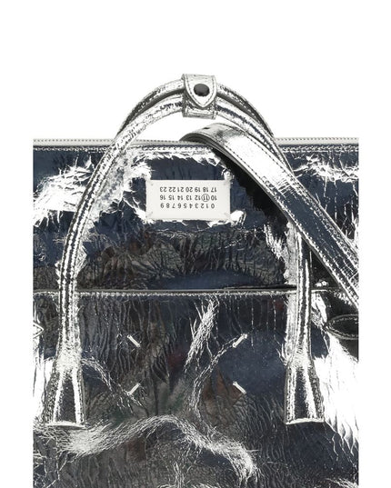 Margiela Silver Calf Leather Bos Taurus Handbag