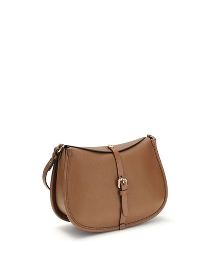 Etro Brown Calf Leather Bos Taurus Shoulder Bag