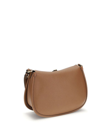 Etro Brown Calf Leather Bos Taurus Shoulder Bag