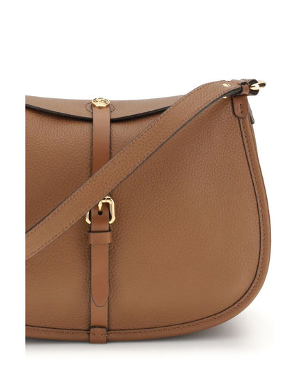 Etro Brown Calf Leather Bos Taurus Shoulder Bag