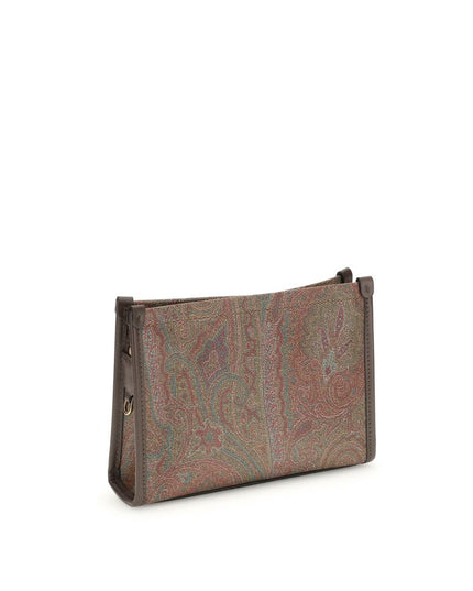 Etro Brown Calf Leather Bos Taurus Clutch Bag