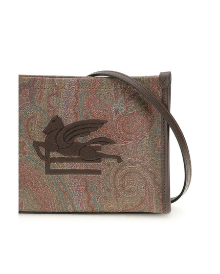 Etro Brown Calf Leather Bos Taurus Clutch Bag