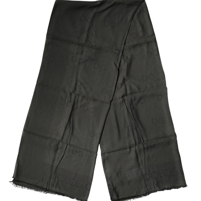 Dolce & Gabbana Black Modal Neck Wrap Men Shawl Men Scarf
