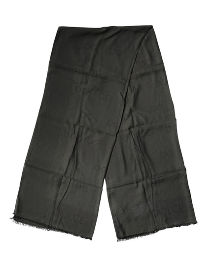 Dolce & Gabbana Black Modal Neck Wrap Men Shawl Men Scarf