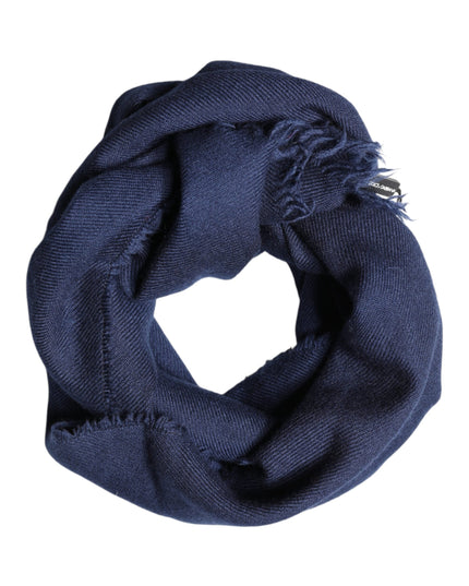 Dolce & Gabbana Scarf Blue Cashmere Neck Wrap Shawl Men