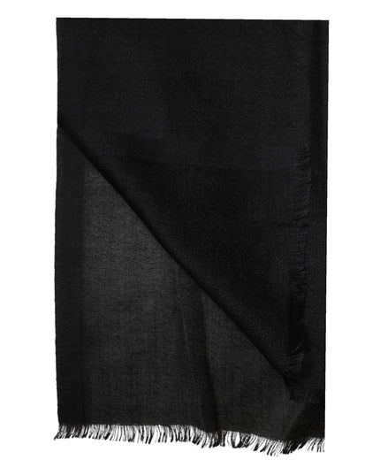 Dolce & Gabbana Black Cashmere Knit Neck Wrap Shawl Scarf