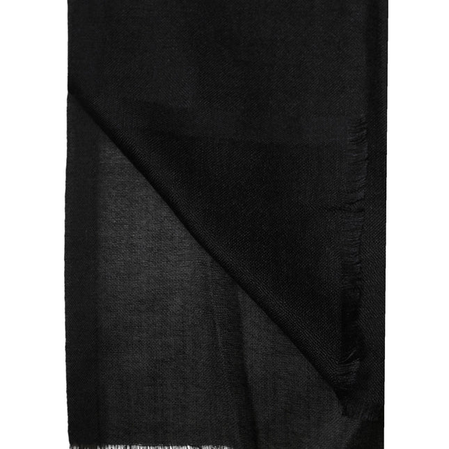 Dolce & Gabbana Black Cashmere Knit Neck Wrap Shawl Scarf