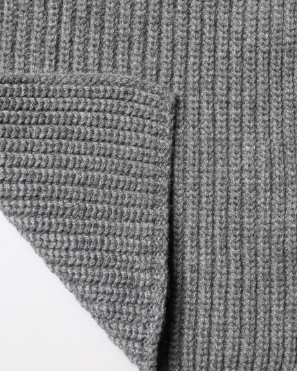 Dolce & Gabbana Gray Cashmere Knit Neck Wrap Shawl Scarf