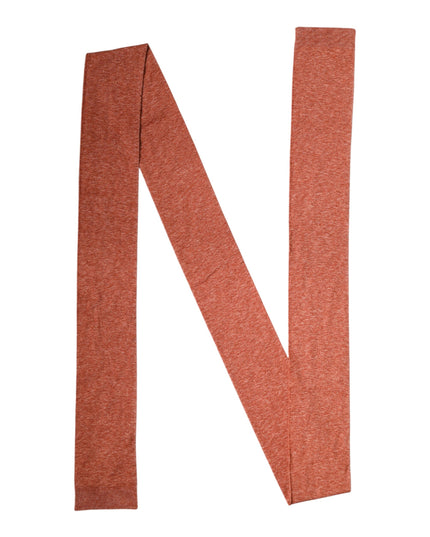 Dolce & Gabbana Orange Silk Cashmere Neck Wrap Shawl Scarf