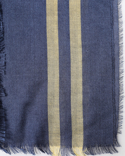 Dolce & Gabbana Blue Cashmere Neck Wrap Shawl Fringes Scarf