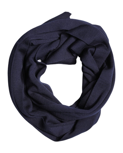 Dolce & Gabbana Blue Wool DG Loves London Neck Wrap Scarf