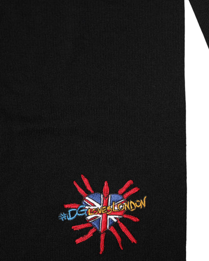 Dolce & Gabbana Blue Wool DG Loves London Neck Wrap Scarf
