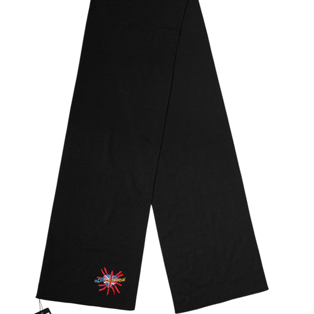 Dolce & Gabbana Blue Wool DG Loves London Neck Wrap Scarf