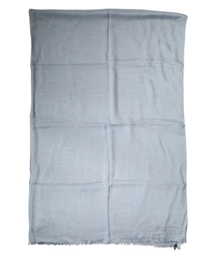 Dolce & Gabbana Light Blue Cashmere Knitted Shawl