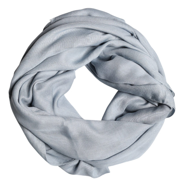 Dolce & Gabbana Light Blue Cashmere Knitted Shawl