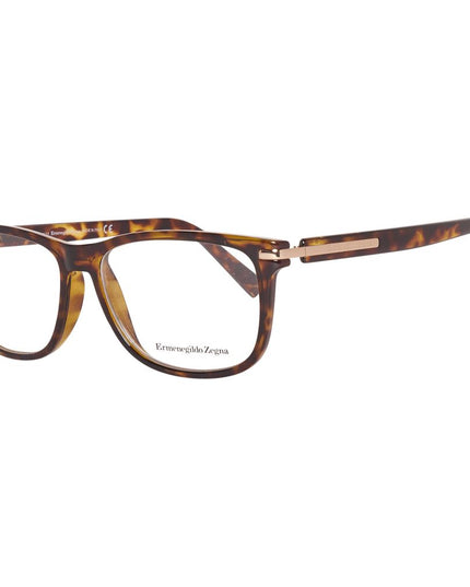 Ermenegildo Zegna Brown Plastic Glasses (Frames)
