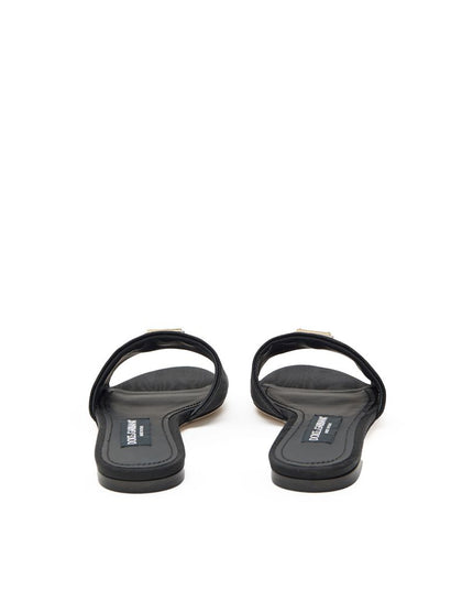 Dolce & Gabbana Black Polyester Slippers
