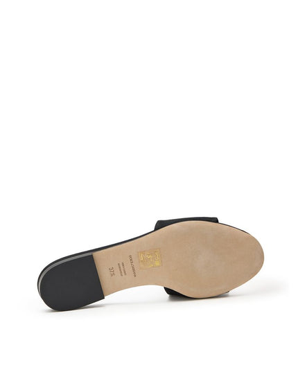 Dolce & Gabbana Black Polyester Slippers