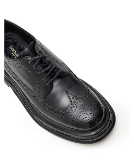 Dolce & Gabbana Black Leather Moccassin
