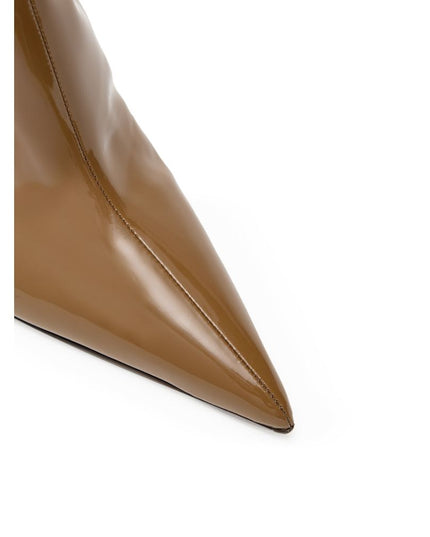 Dolce & Gabbana Brown Leather High Heel Boots