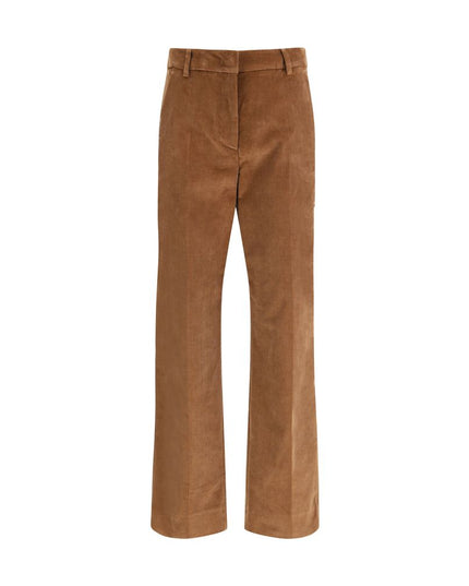 Max Mara Brown Cotton Casual Pants