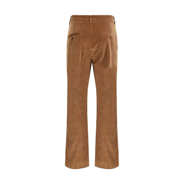 Max Mara Brown Cotton Casual Pants
