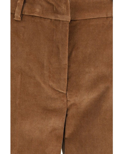 Max Mara Brown Cotton Casual Pants