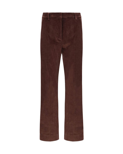 Max Mara Bordeaux Cotton Cropped Pants