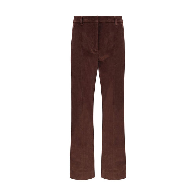 Max Mara Bordeaux Cotton Cropped Pants