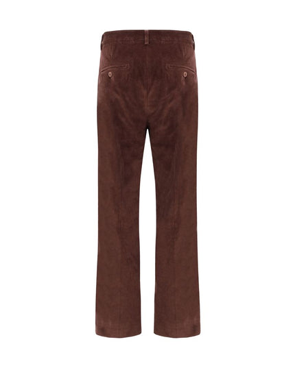 Max Mara Bordeaux Cotton Cropped Pants