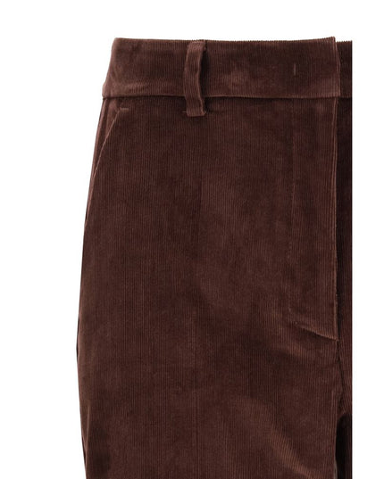 Max Mara Bordeaux Cotton Cropped Pants