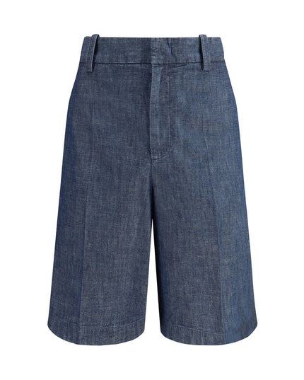 Jil Sander Blue Cotton Bermuda Shorts