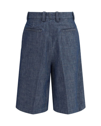 Jil Sander Blue Cotton Bermuda Shorts