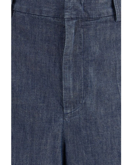 Jil Sander Blue Cotton Bermuda Shorts