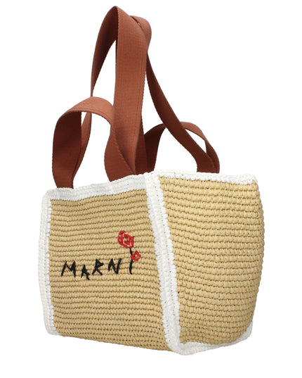 Marni Beige Raffia Handbag