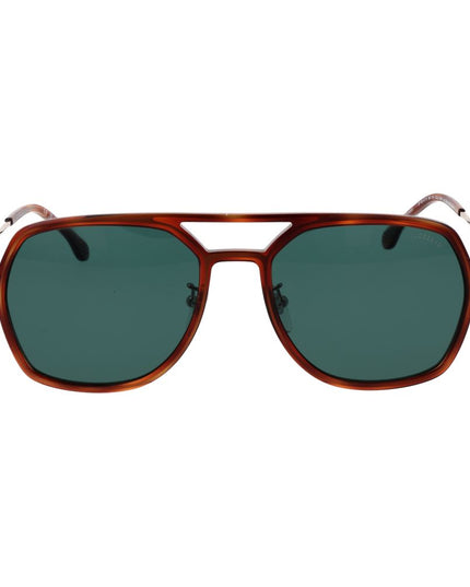 Lozza Brown Metal Sunglasses