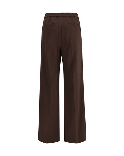 Max Mara Gray Polyester Casual Pants