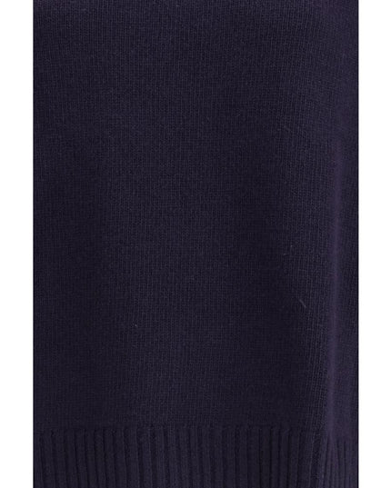 Max Mara Blue Fleece Wool Turtleneck