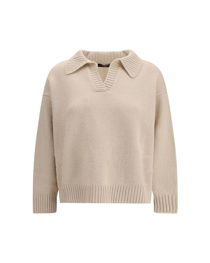 Max Mara Beige Fleece Wool Sweatshirt