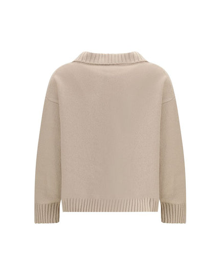 Max Mara Beige Fleece Wool Sweatshirt