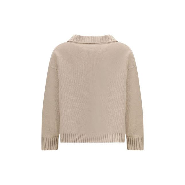 Max Mara Beige Fleece Wool Sweatshirt