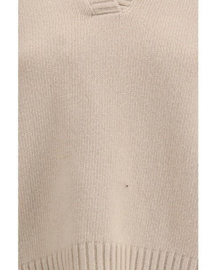 Max Mara Beige Fleece Wool Sweatshirt