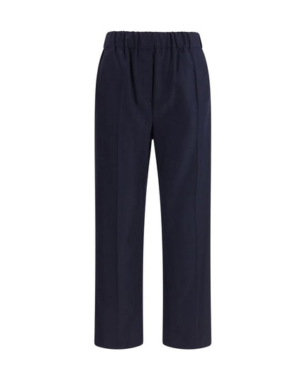 Max Mara Black Cotton Casual Pants