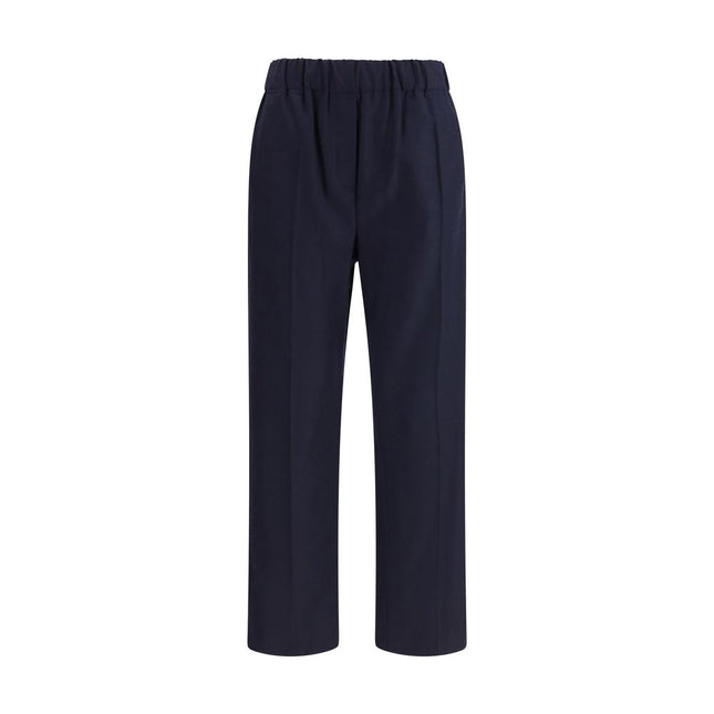 Max Mara Black Cotton Casual Pants