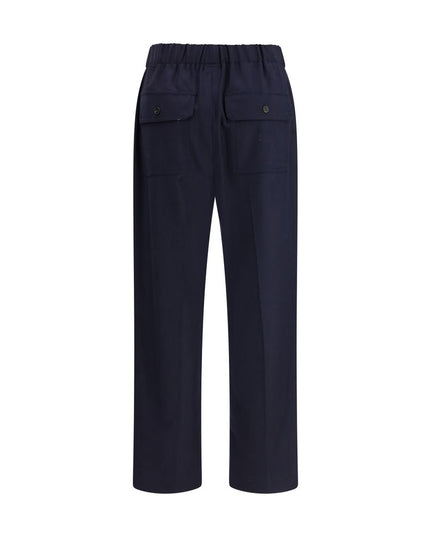 Max Mara Black Cotton Casual Pants