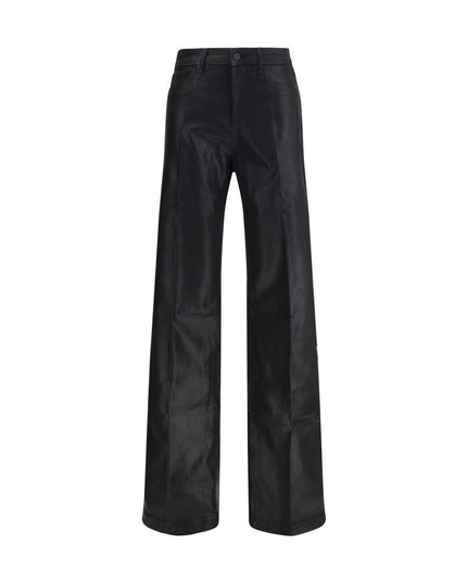 L'Agence Black Cotton Casual Pants