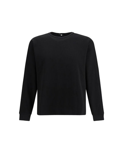 LAMINAR Black Cotton Sweatshirt